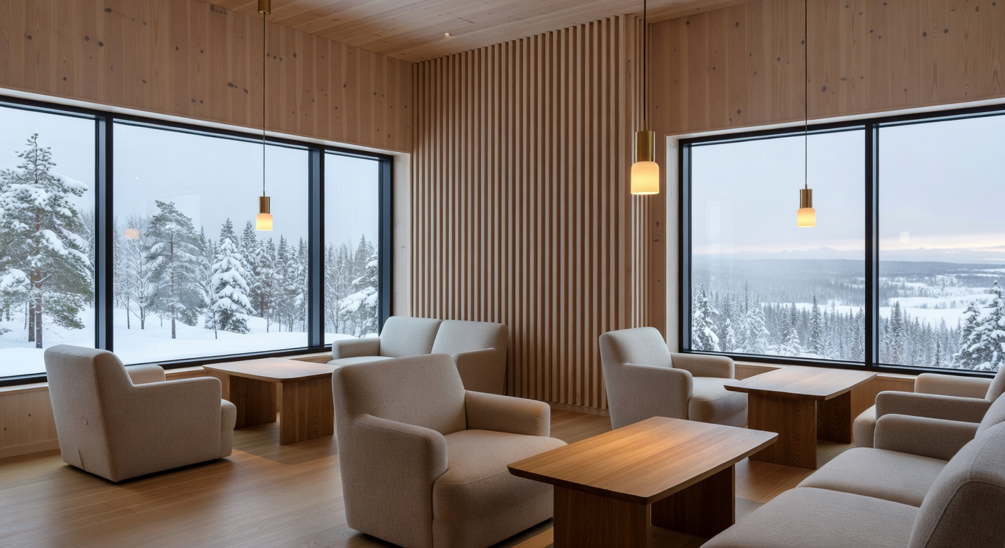 Lapland Hotels Bulevardi Wood Interior Nordic